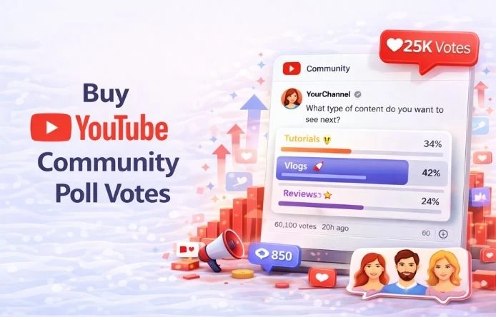 Youtube Community Poll Votes- SocialVix